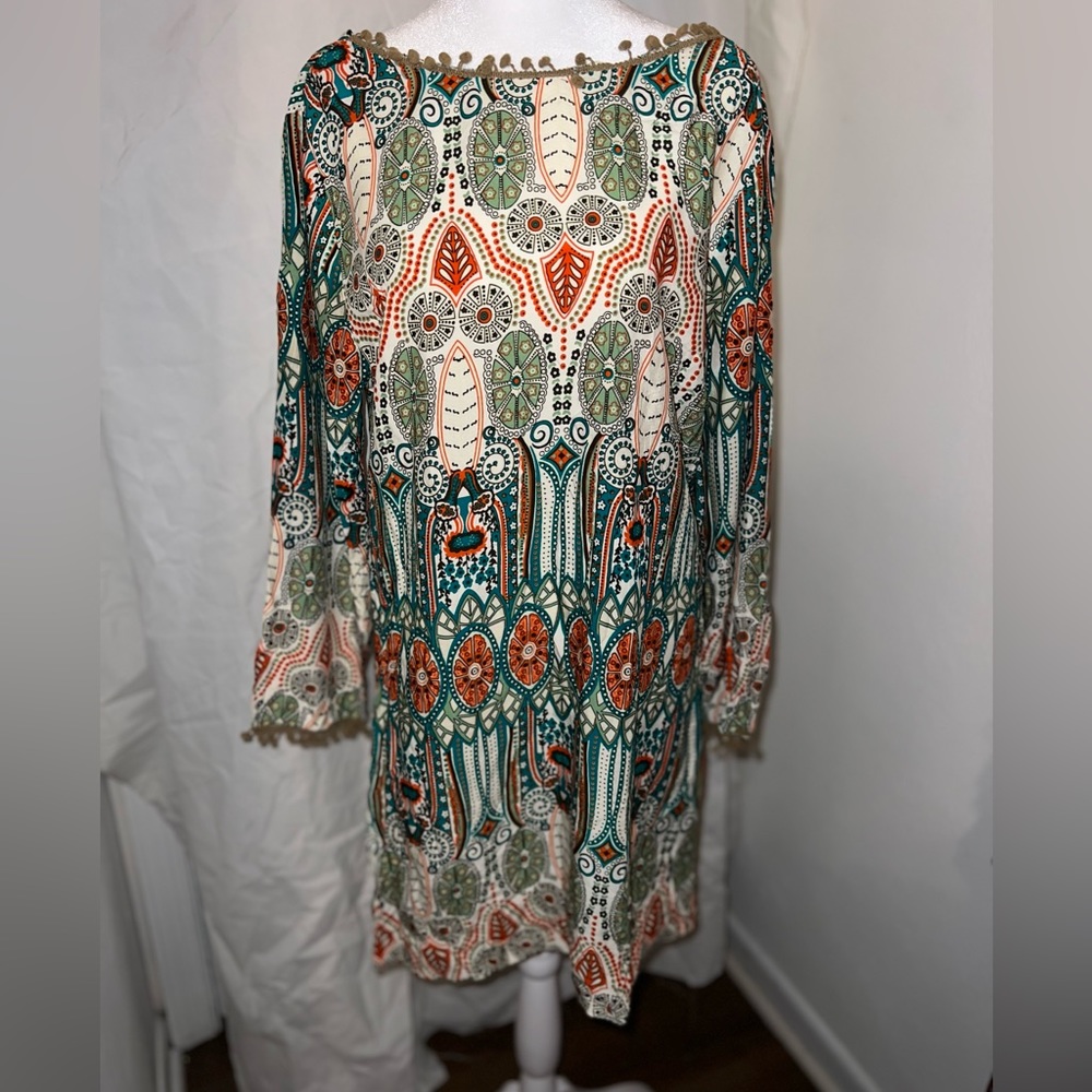 **Amy Fashion** Long Sleeve Dress SIZE Large. Hippie Style Dress